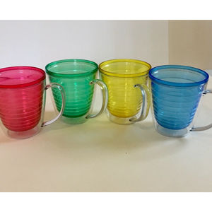 Vtg Tumblers Double Insulated Connoisserve Coffee Mugs Cups Set of 4